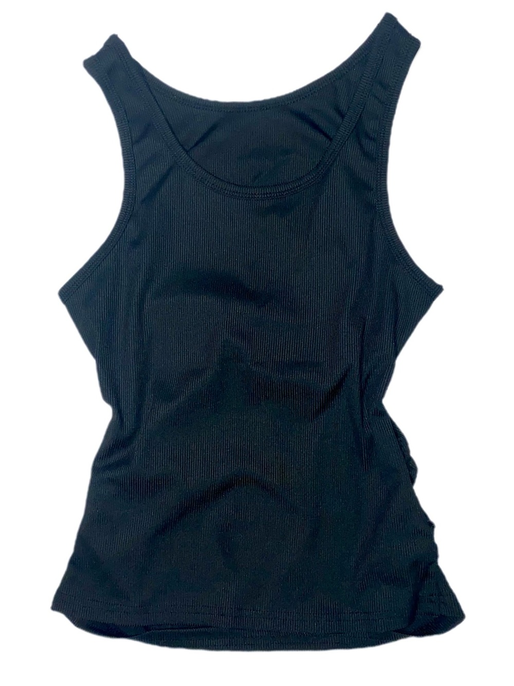 Jersey Number Ribbed Ruched Side Tank Top - Picture 2 of 2
